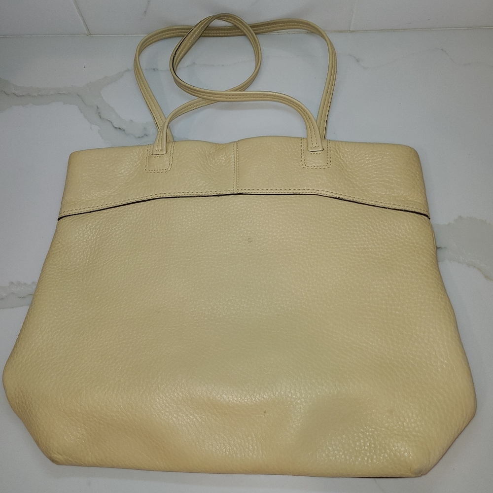 Coach Laura Light Yellow Leather Tote Bag GUC - Picture 10 of 16